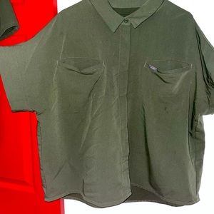 FIGS XXL OLIVE GREEN SCRUB TOP